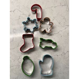 Christmas Cookie Cutter STIR Assorted Shapes PVC Edge Baking - Set‎ of 7